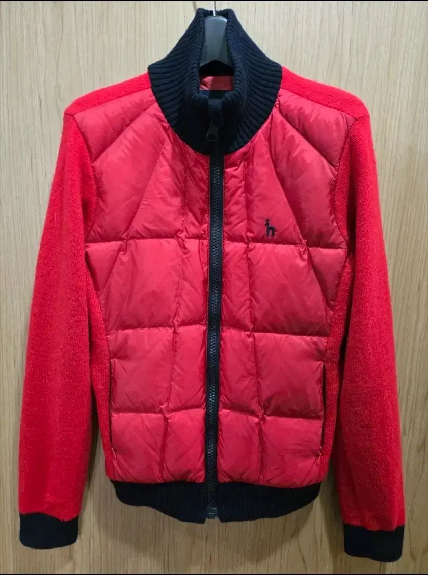 最高 HAZZYS へジス ゴルフ グースダウン ダウン 防風 ニットジップアップ 90 55 55半