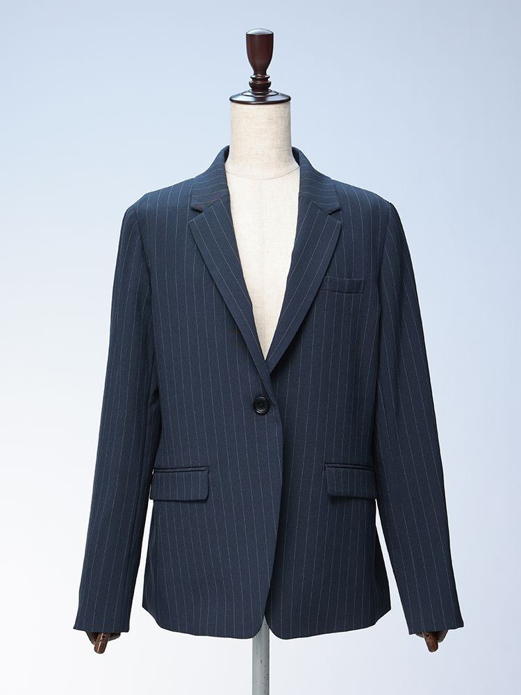theo dore セオドール ストライプ シングル 1ツ釦 ジャケット