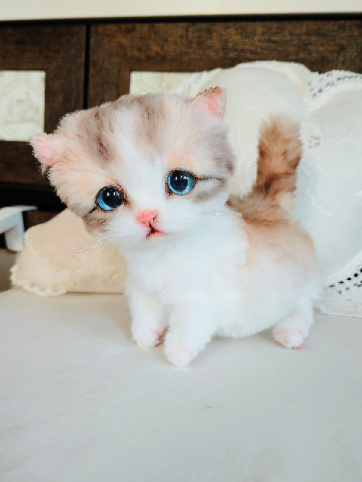 よちよちあんよ♡短足ころころボディ♡マンチカン子猫ちゃん♡アートドールぬいぐるみ ころころボディ♡よちよち短足♡マンチカン子猫ちゃん♡アートドール