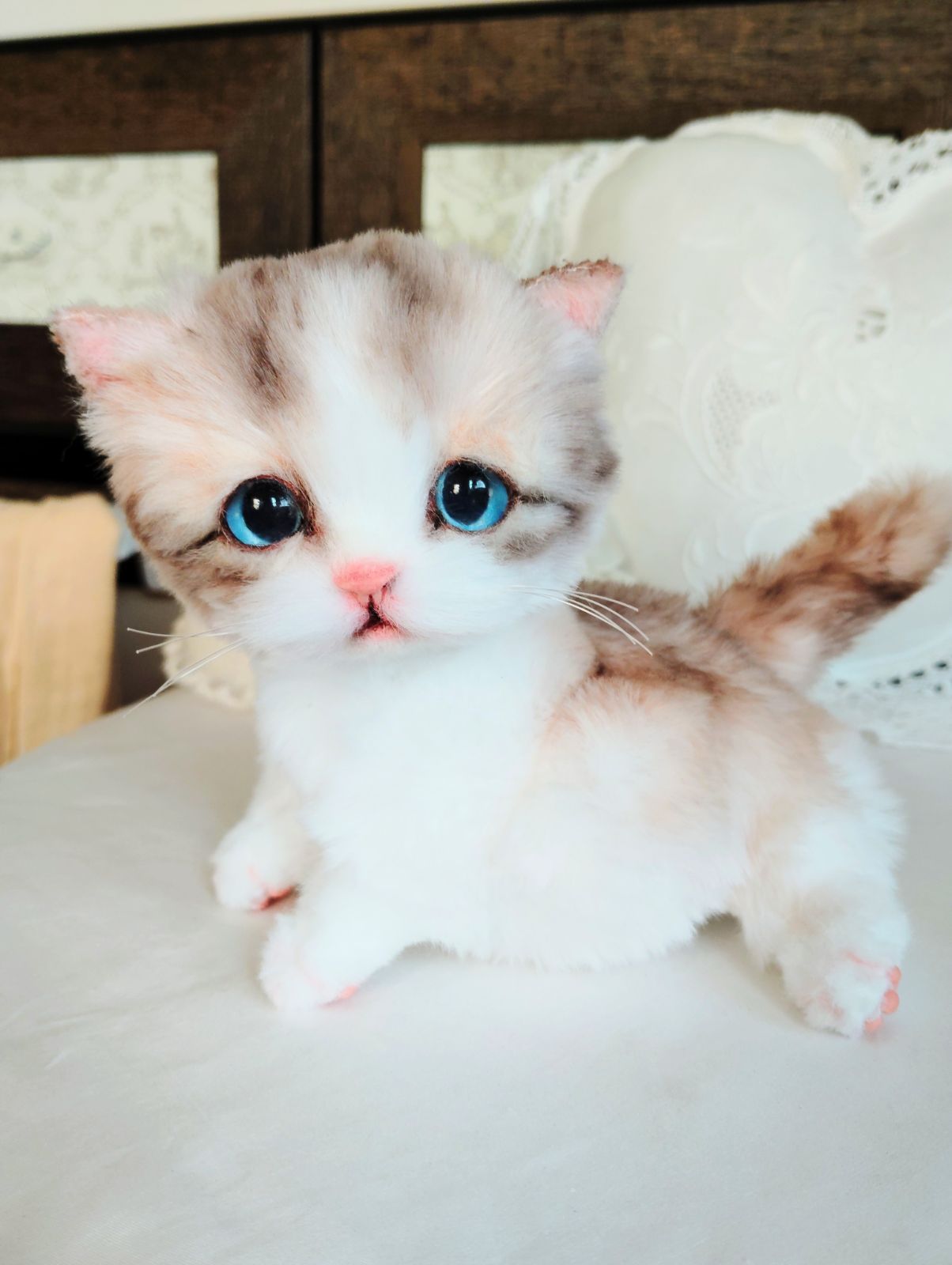 よちよちあんよ♡短足ころころボディ♡マンチカン子猫ちゃん♡アートドールぬいぐるみ ころころボディ♡よちよち短足♡マンチカン子猫ちゃん♡アートドール