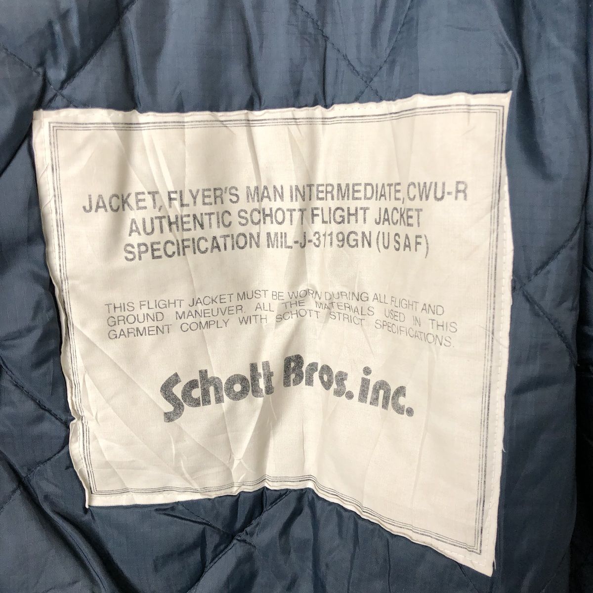 古着 90年代 民間品 ショット SCHOTT CWU-45/Pタイプ ミリタリー