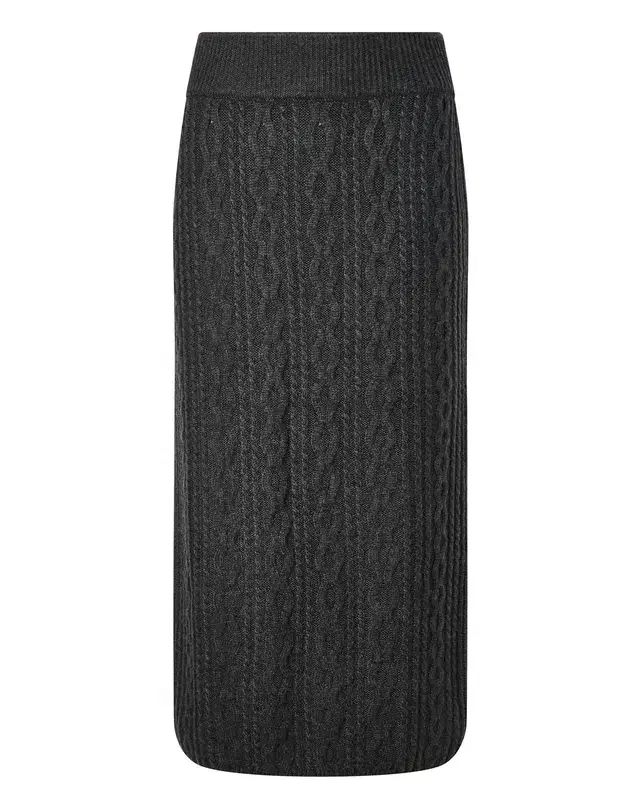 HAZZYS へジス ニット ケーブル スカート 27 28