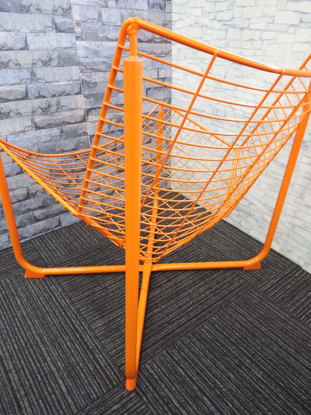 引取り限定】IKEA スコールボダ パーソナルチェア オレンジ 椅子