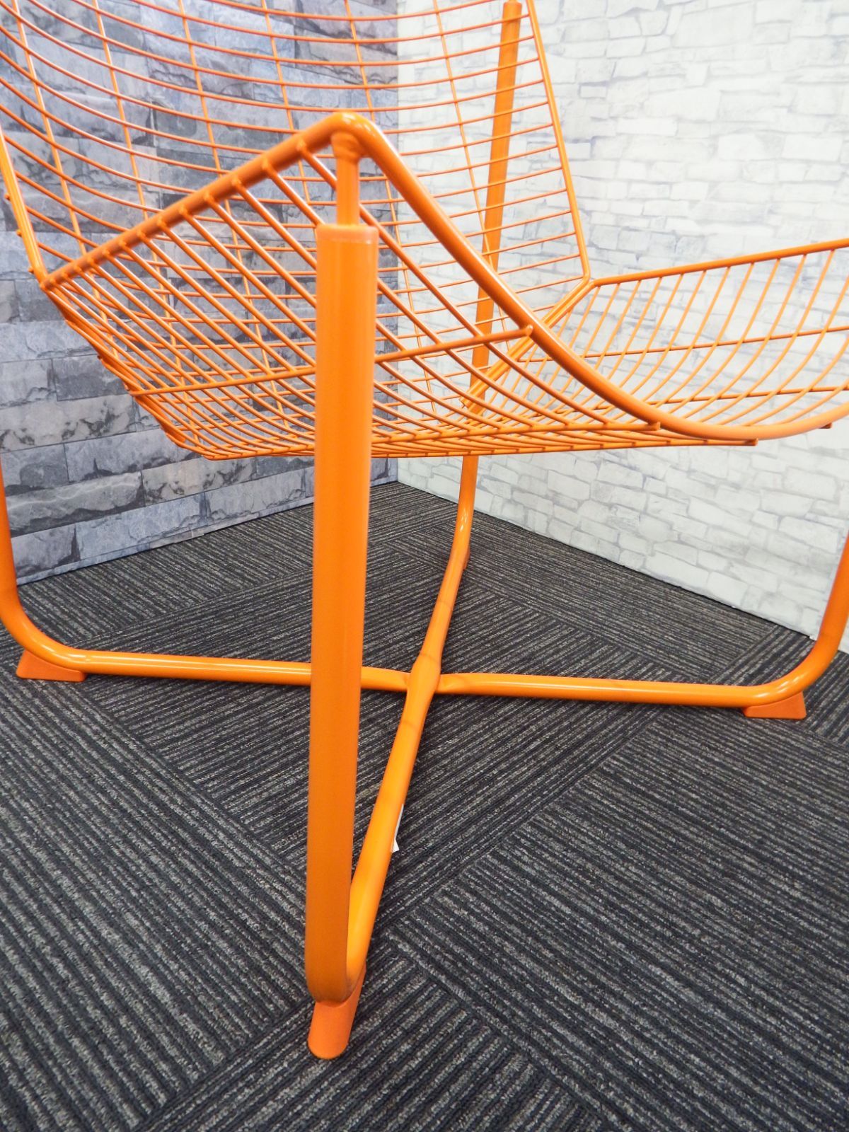 引取り限定】IKEA スコールボダ パーソナルチェア オレンジ 椅子