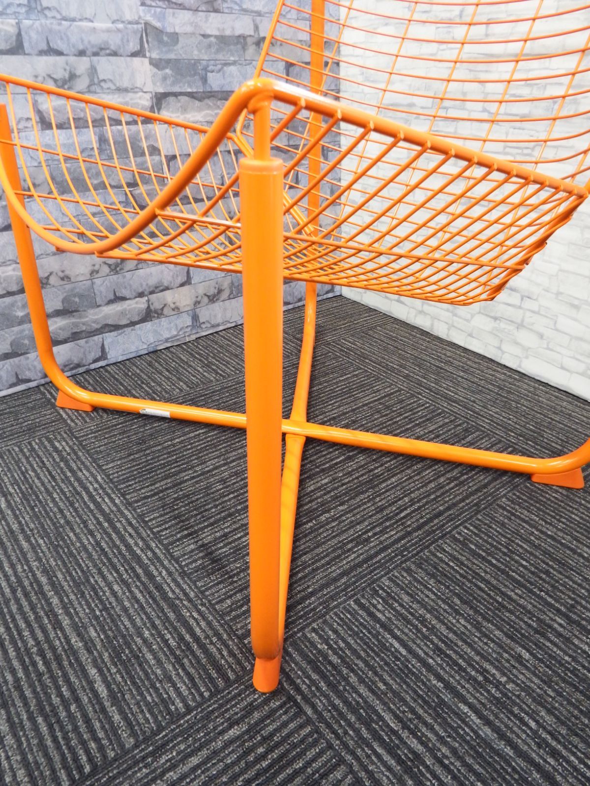 引取り限定】IKEA スコールボダ パーソナルチェア オレンジ 椅子