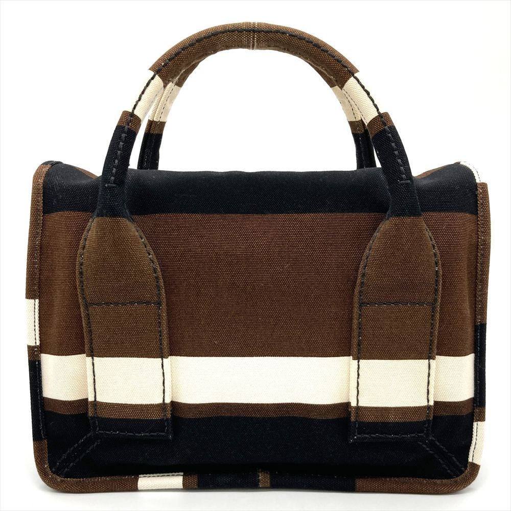 プラダ PRADA ハンドバッグ 2WAY キャンバス BN2119 マルチ ゴールド金具 ブラウン レディース