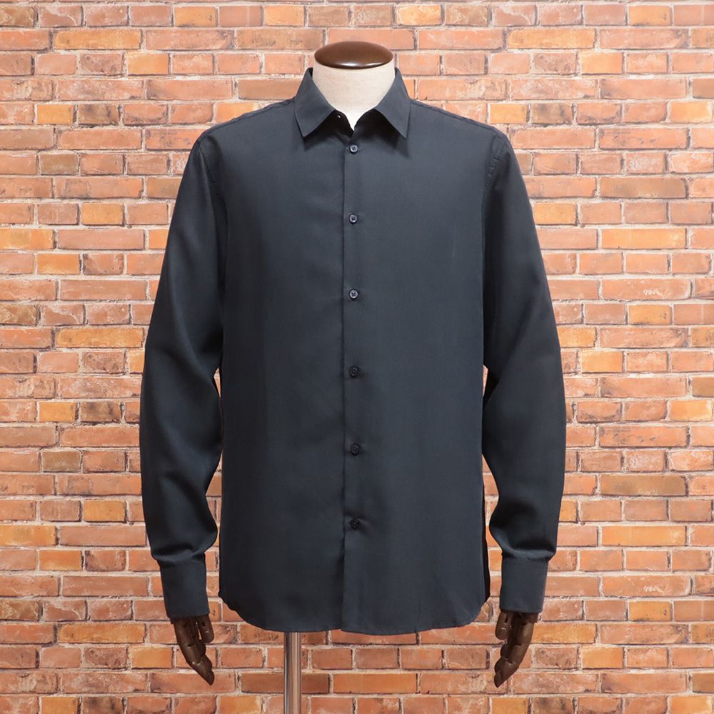 25秋冬 GAUDI Lサイズ 長袖シャツ C521GU45026 モダール混 しっとり とろみ 落ち感 今季 インポート メンズ 紳士 ガウディ ダークグレー mc321 MERCADOAVALIA_COM_BR