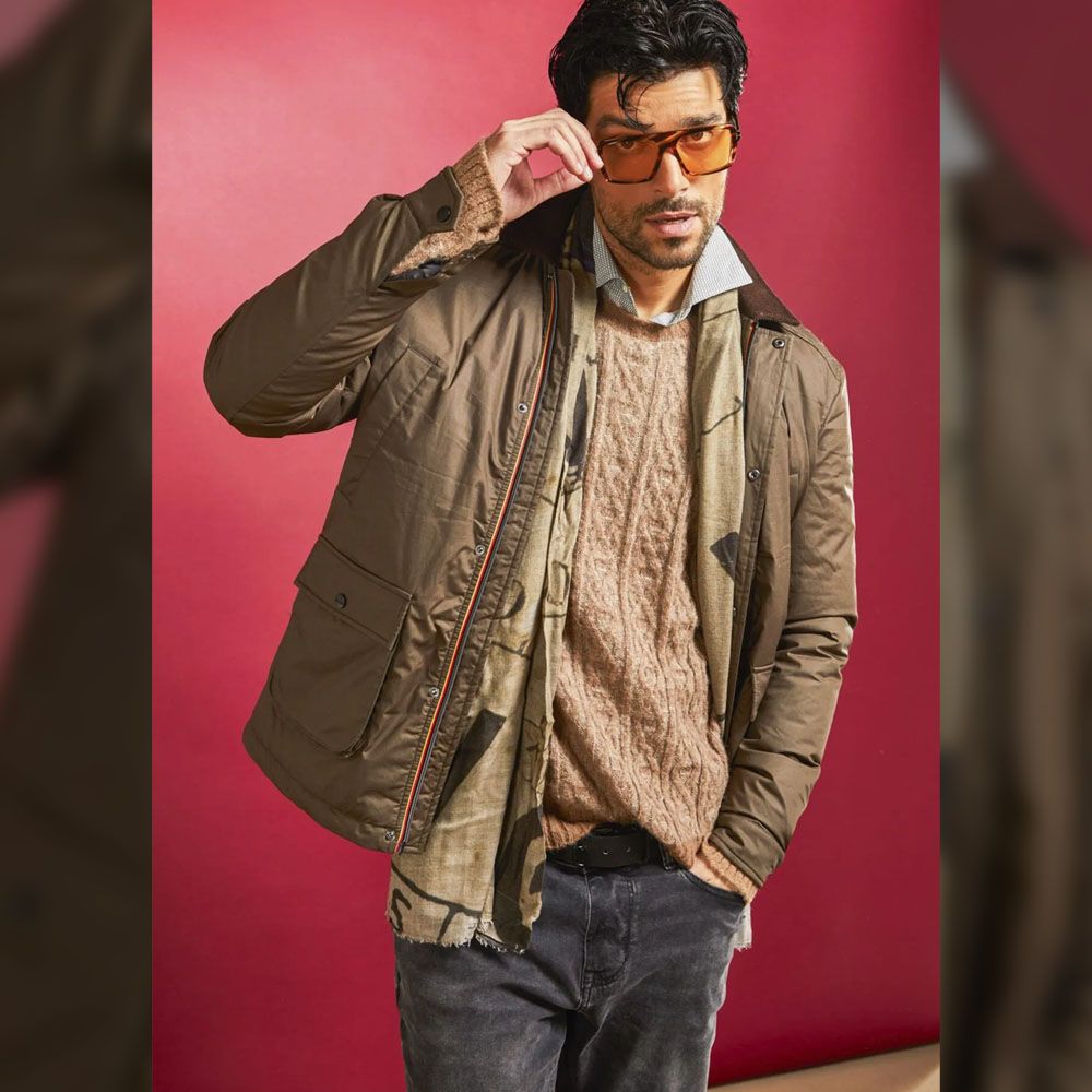 25秋冬/GAUDI/Lサイズ/中綿ジャケット C521GU35013 ワックスコットン