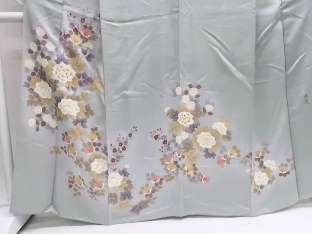 京松 訪問着 作家物 花 正絹 着物 身丈約164cm 裄丈約64.5cm kyo7z10-1196