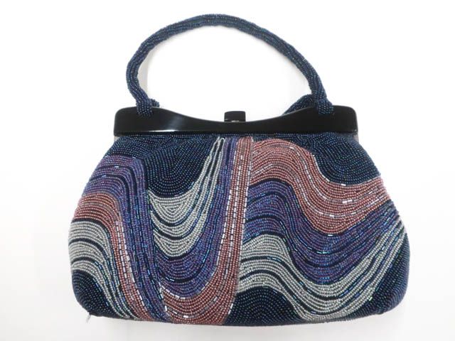 京松 和装小物 ビーズバッグ r7w10-1915