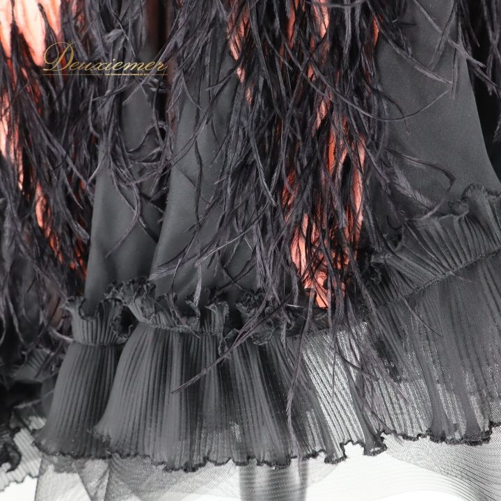 社交ダンス 衣装 ラテン ドレス ワンピース フリル 黒 サーモン デモ 競技 パーティ 発表会 ピンク系 ブラック系 スカート フリルレース おしゃれ デザイン 女性用 舞台衣装 ダンスウェア 競技用衣装 フォーマル パーティードレス 大人用 豪華