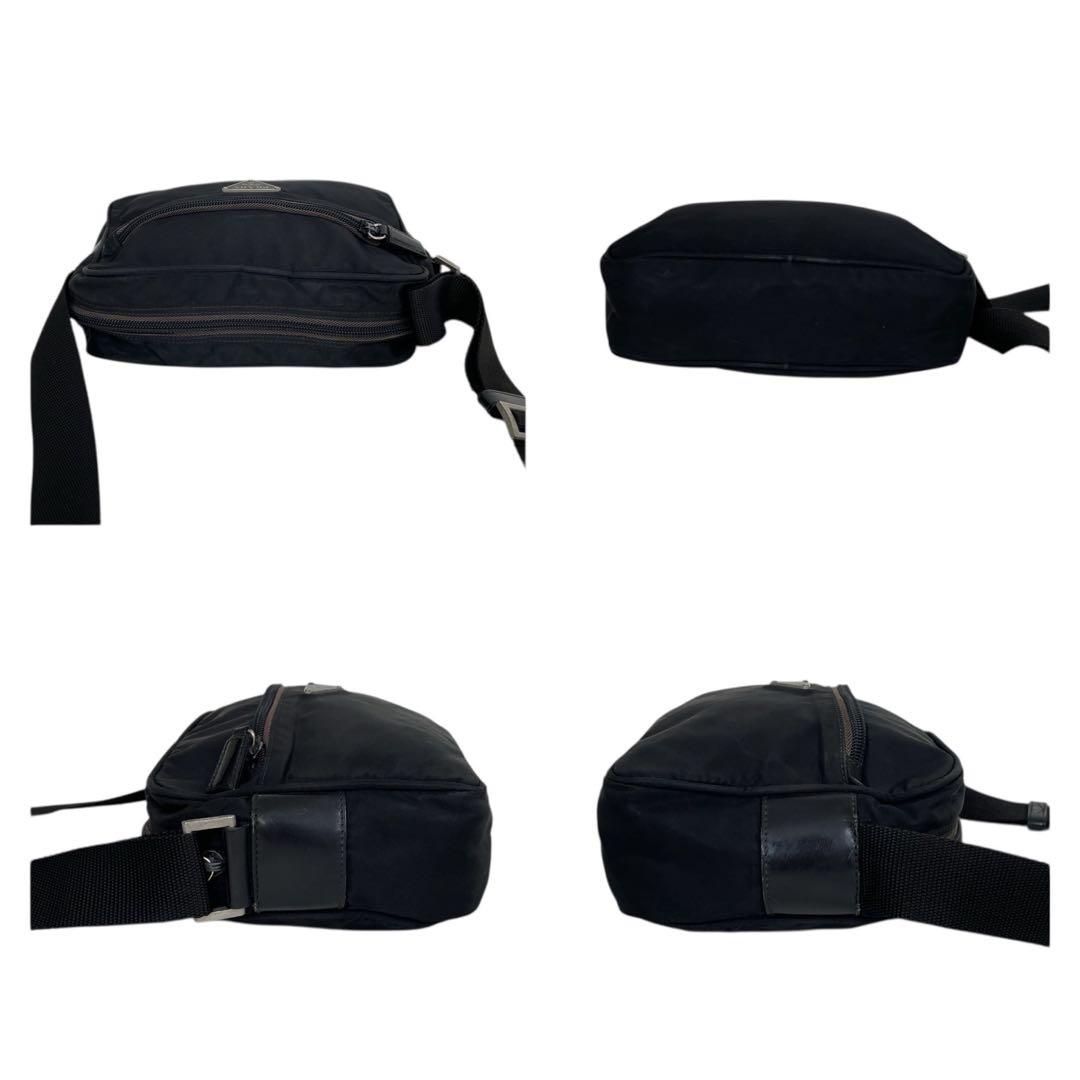 極美品　プラダ　三角ロゴ　ナイロン　黒　カメラバッグ　ショルダーバッグ　4593 価格交渉/質問大歓迎♪】極美品 プラダ PRADA 三角ロゴ ナイロン