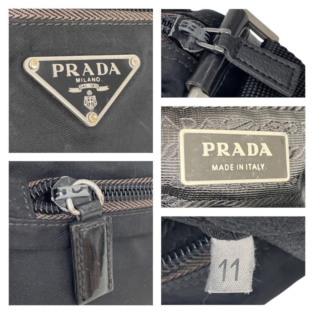 価格交渉/質問大歓迎♪】極美品 プラダ PRADA 三角ロゴ ナイロン 黒