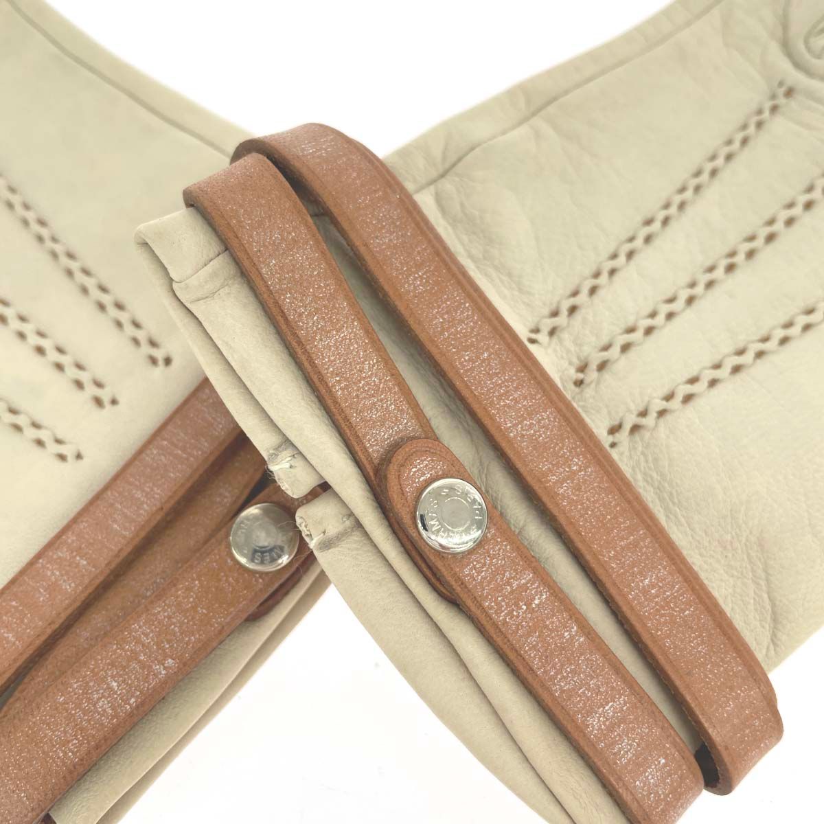 HERMES エルメス レザーグローブ セリエ釦/レザー ヴィンテージ