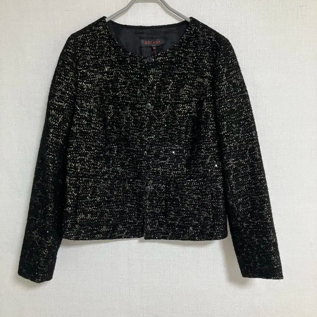 エスカダ ブラック 金糸 ツイード スカート セットアップ