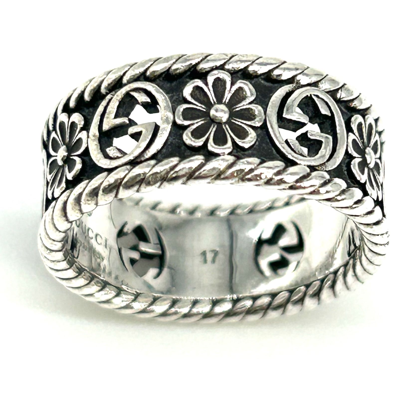 GUCCI リング 指輪 16 美品】GUCCI グッチ インターロッキングG フラワー リング サイズ16号