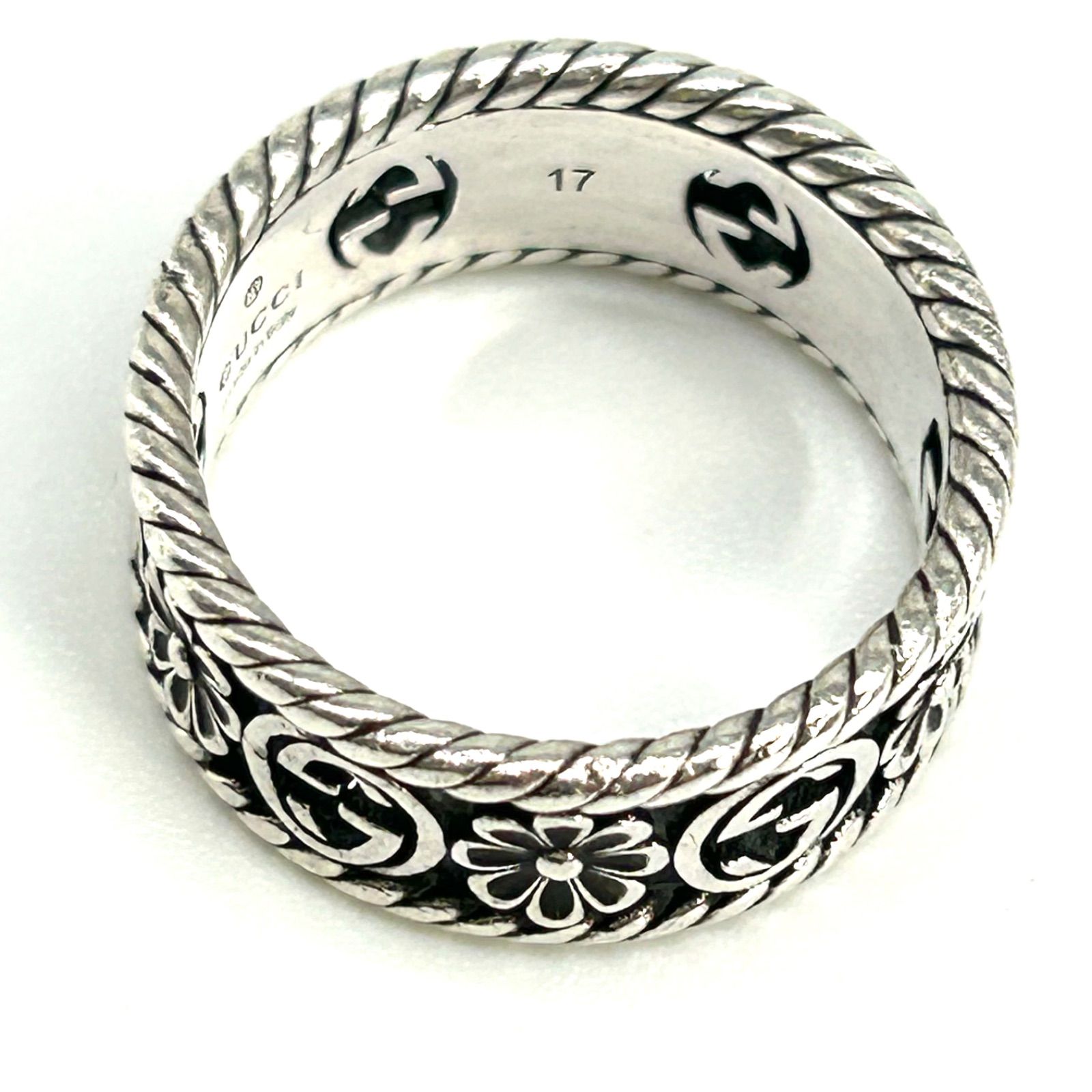 美品】GUCCI グッチ インターロッキングG フラワー リング サイズ16号