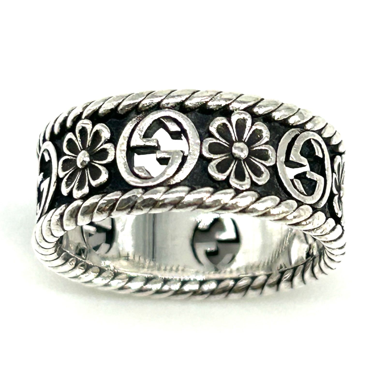 GUCCI グッチ インターロッキング リング フラワー 14号 GUCCI