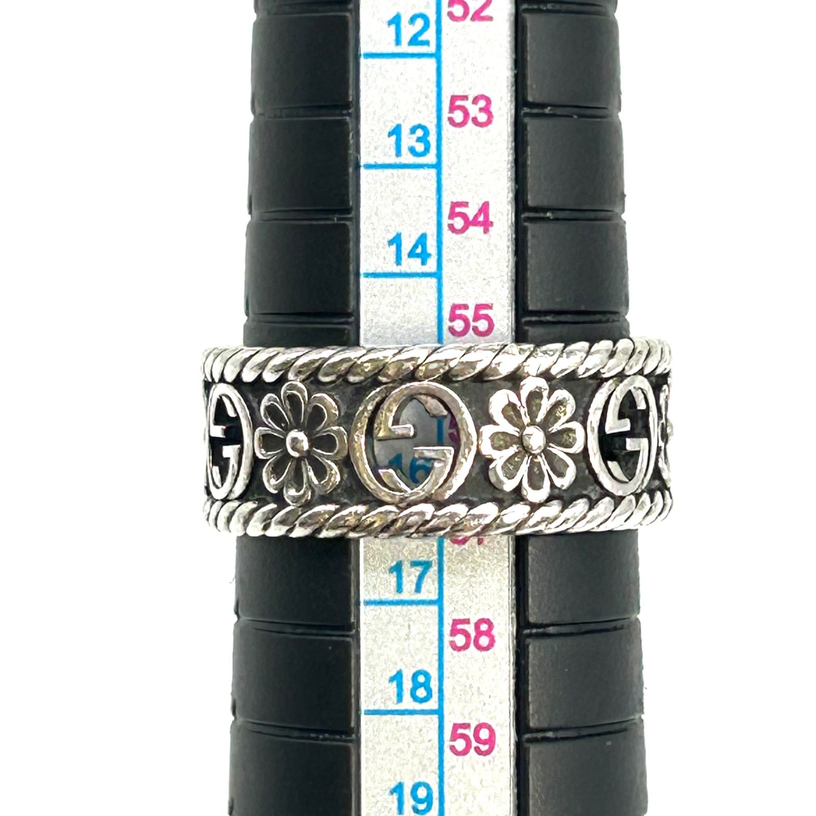 美品】GUCCI グッチ インターロッキングG フラワー リング サイズ16号