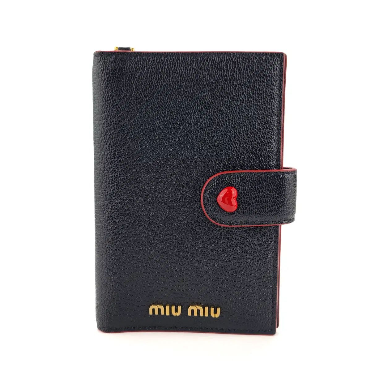 ミュウミュウ マドラスチェック ハート レディース パスポートケース