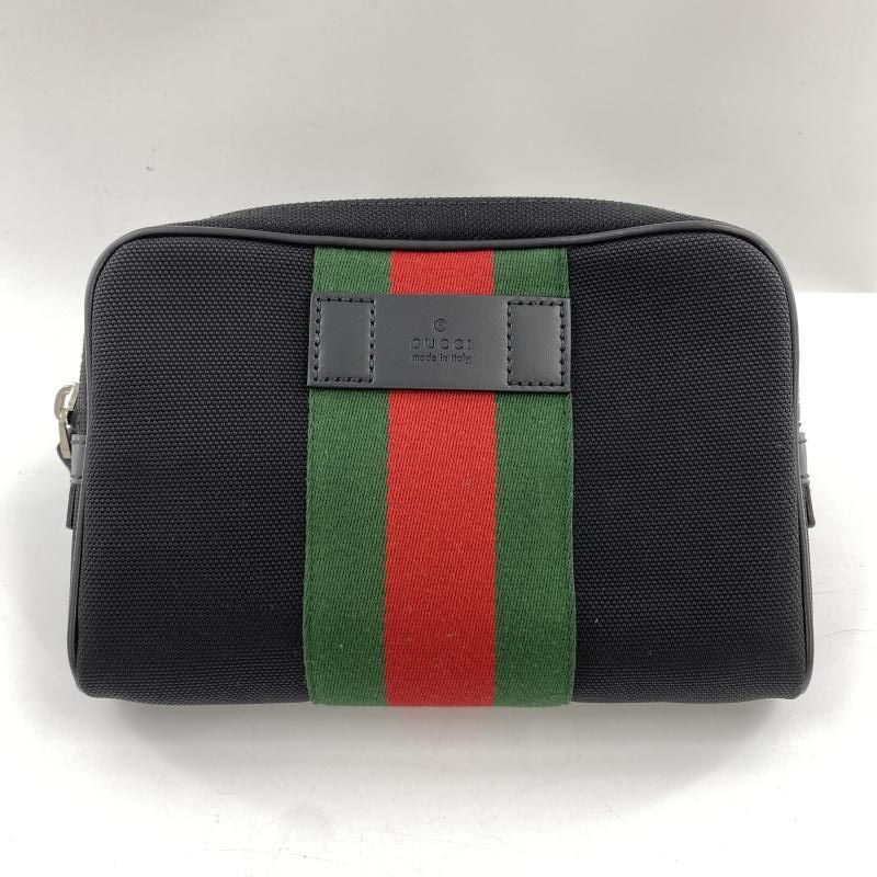 中古】GUCCI ボディバッグ 630919 ブラック グリーン レッド グッチ 