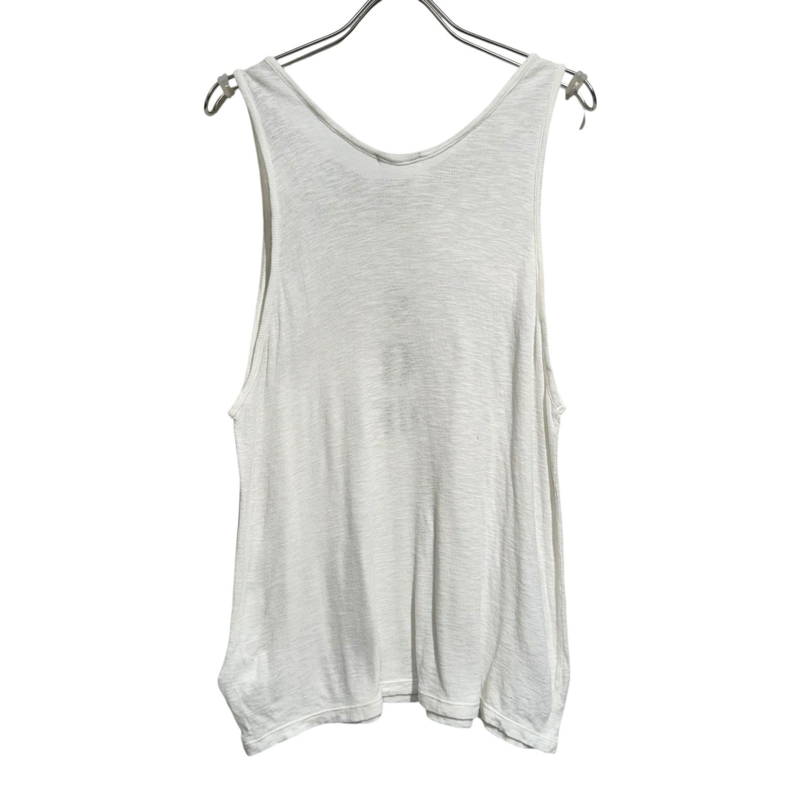 OUT OF FRAME basketballタンクトップ stencil レディース ホワイト