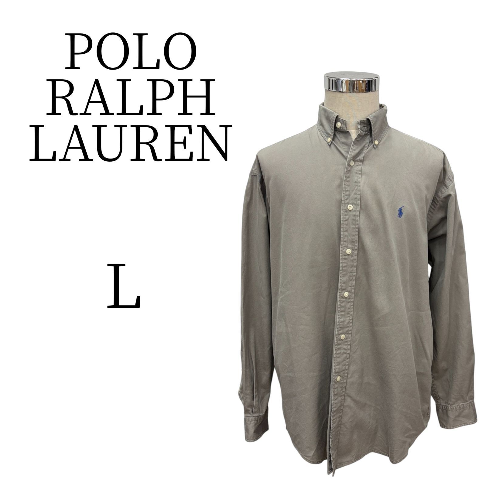 POLO RALPH LAUREN ポロ ラルフ ローレン グレー 長袖 トップス L