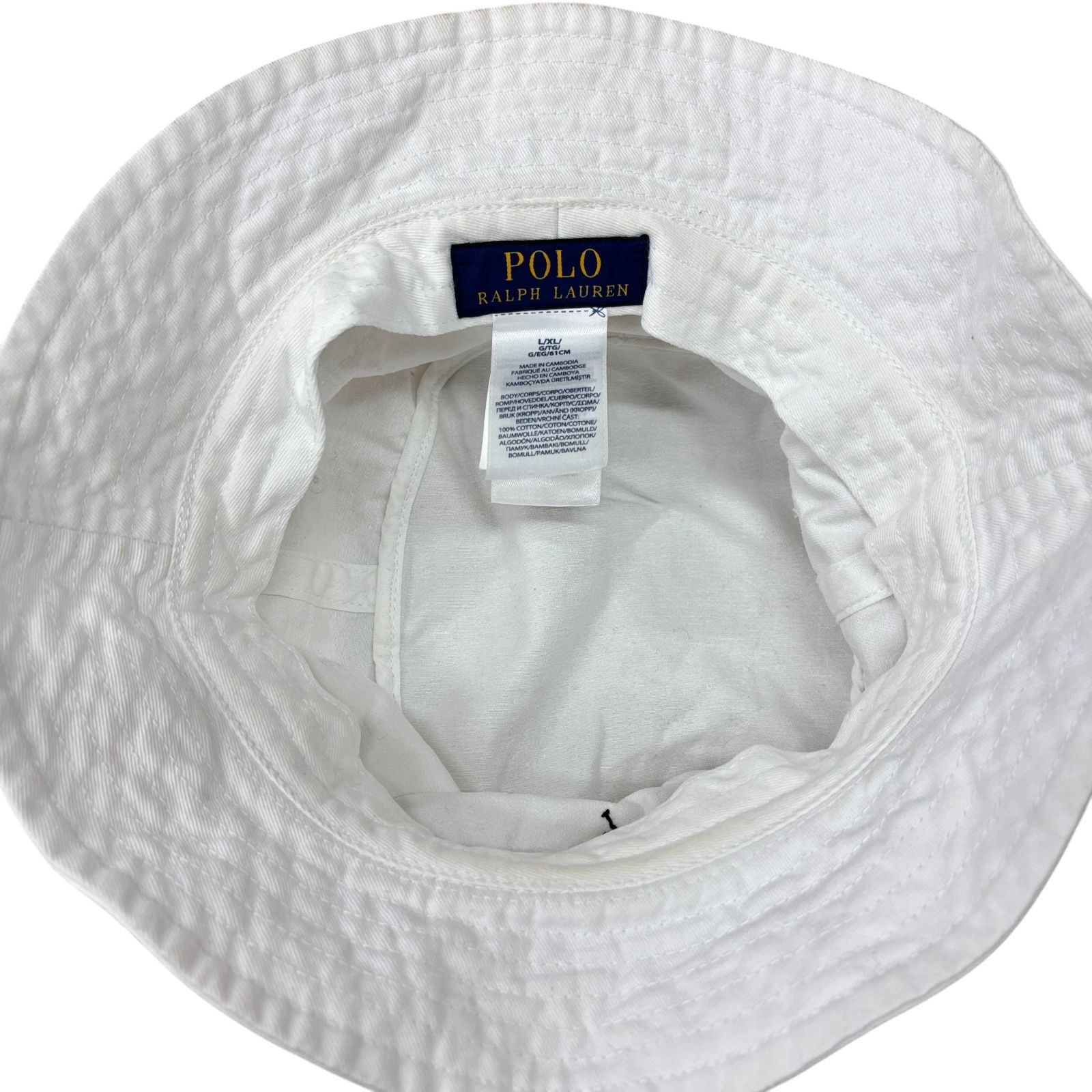 POLO RALPH LAUREN ポロ ラルフ ローレン 白 バケットハット L - メルカリ