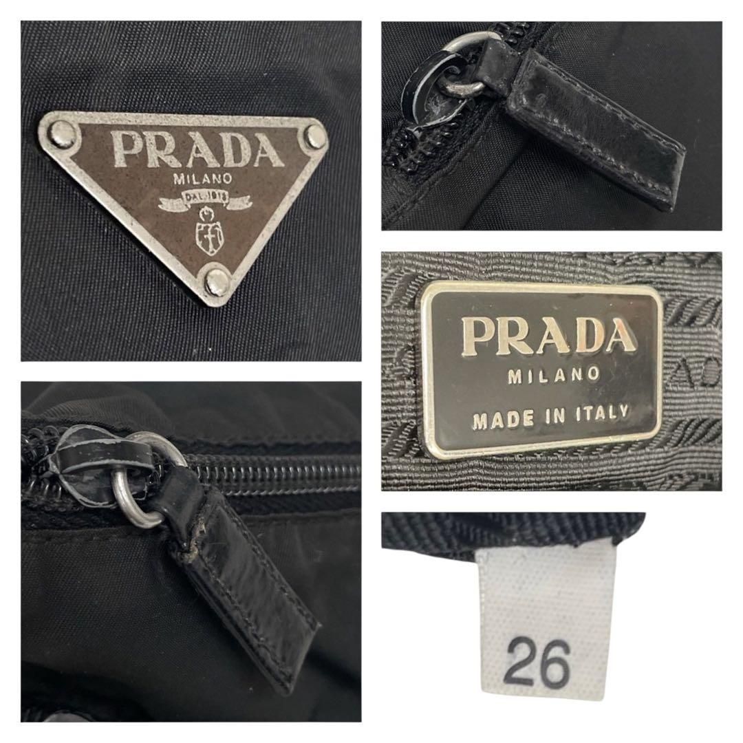 PRADA プラダ ショルダーバッグ カメラバッグ 三角プレート 白タグ 黒色 価格交渉/質問大歓迎♪】極美品 プラダ PRADA 三角ロゴ 三角プレート