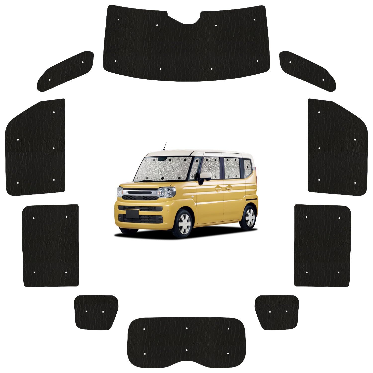 迅速発送 趣味職人 サンシェード シームレス ライト 車 スペーシア MK54S 型 MK94S 型 カーテン 車中泊 グッズ 対応 05s-g027-sa