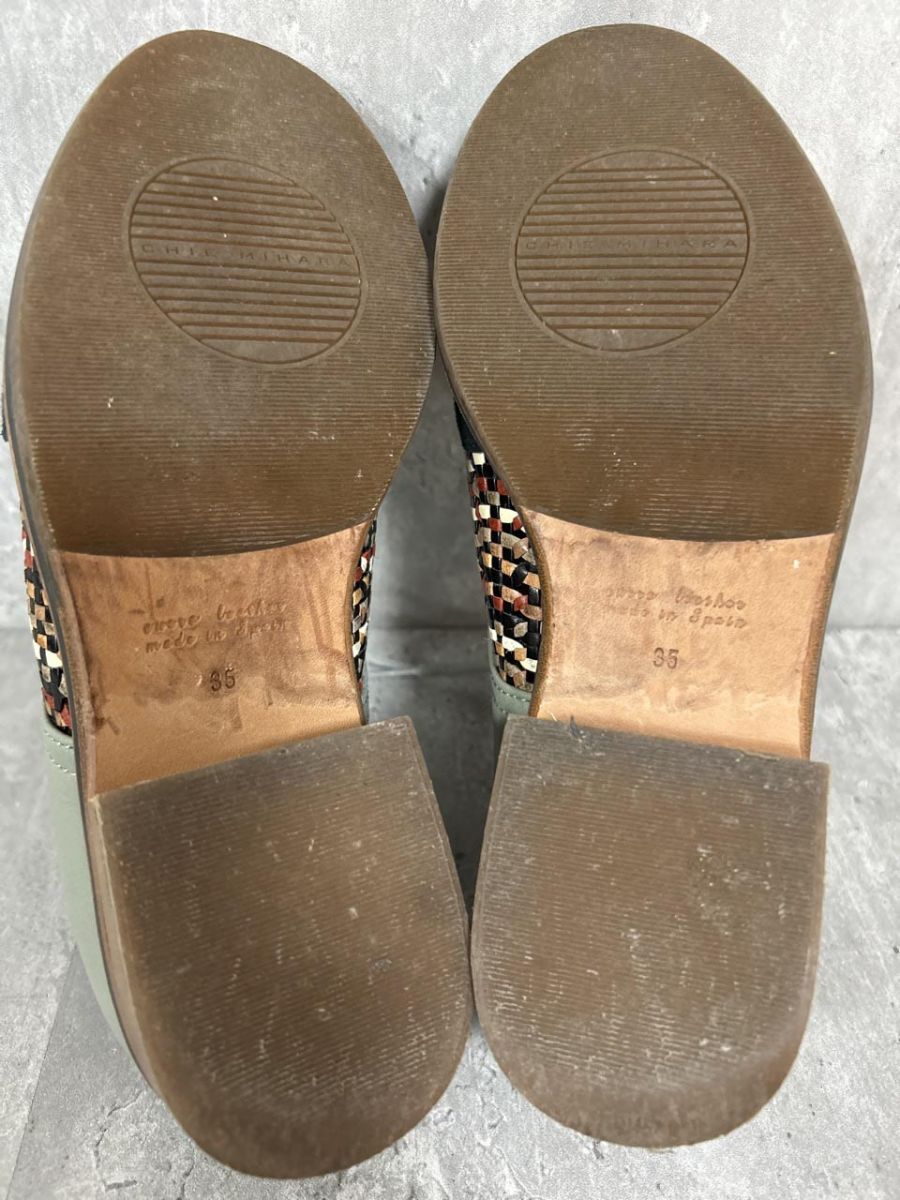 ＣＨＩＥ ＭＩＨＡＲＡ ドレス シューズ size22.5～23.0ｃｍ 緑 レディース MERCADOAVALIA_COM_BR