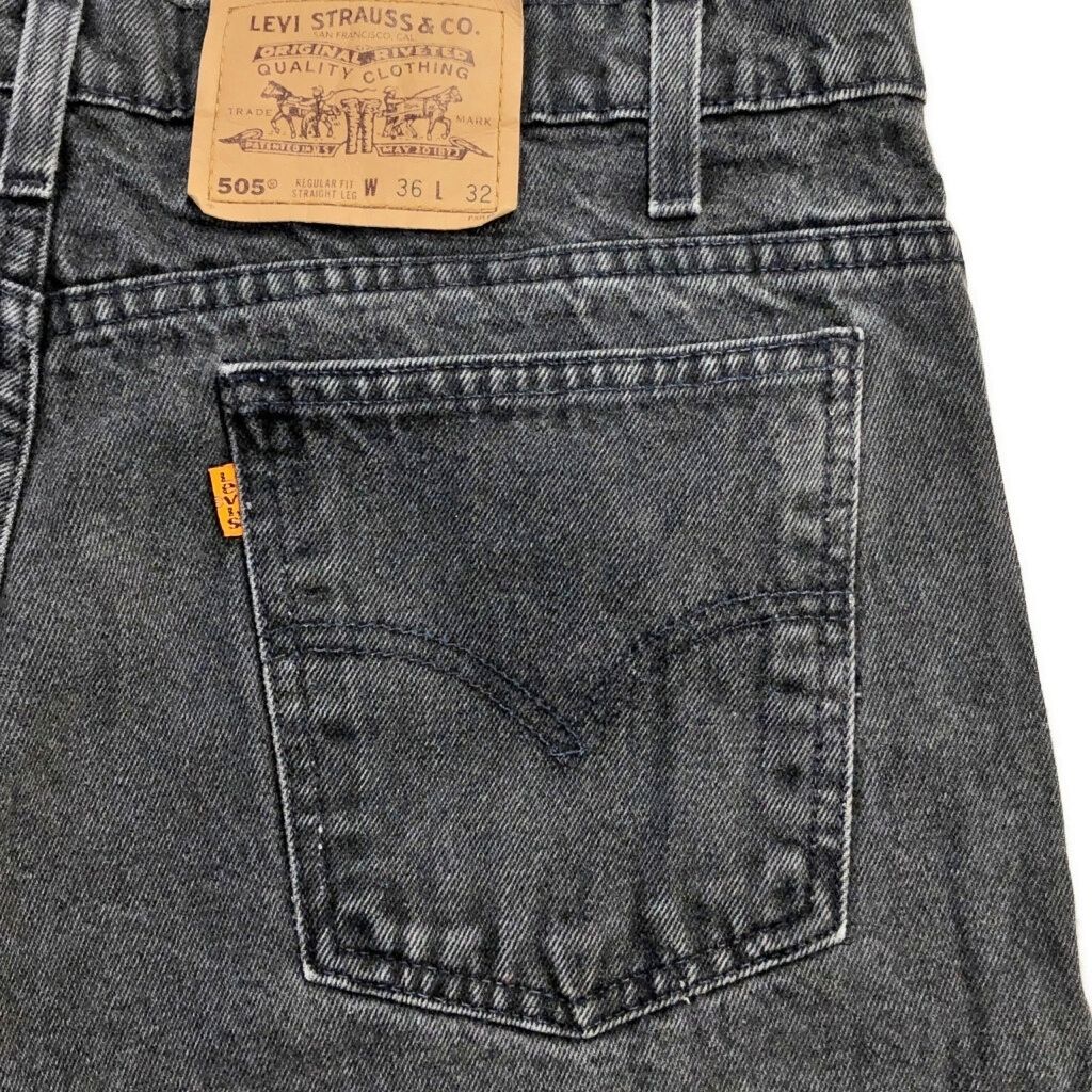 デニムパンツ オレンジタブ