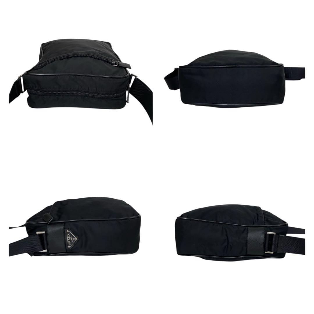 【極美品】プラダ ショルダーバッグ 斜め掛け ナイロン 三角ロゴ ブラック 価格交渉/質問大歓迎♪】極美品 プラダ PRADA 三角ロゴ ナイロン 黒