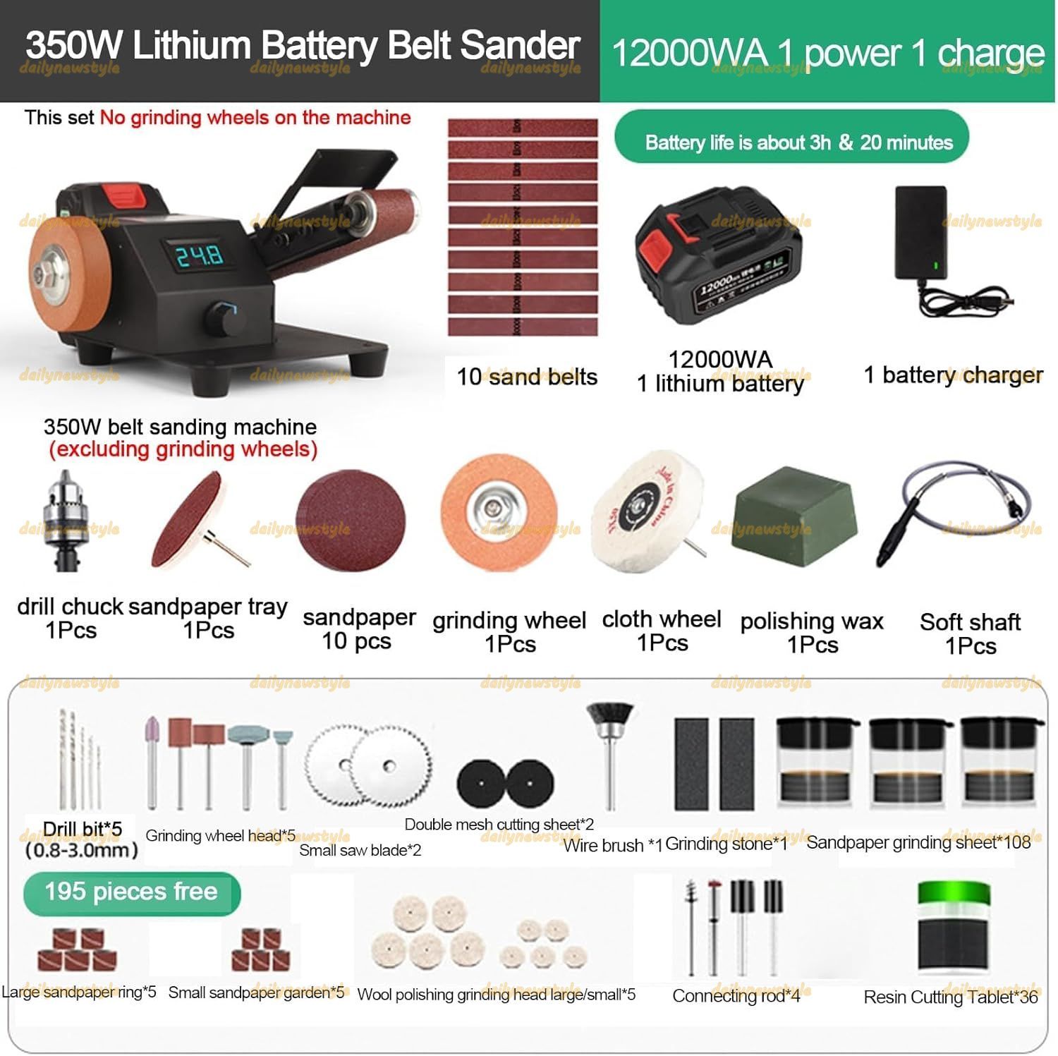 人気推薦◆350W ベルトサンダーキット ミニベルトサンダー 90°角度調整 最高速度10000 RPM デジタルディスプレイ DIY 錆取り 塗装剥離 サンディング 研削 研磨用 HRDEVELOPMENT_JP