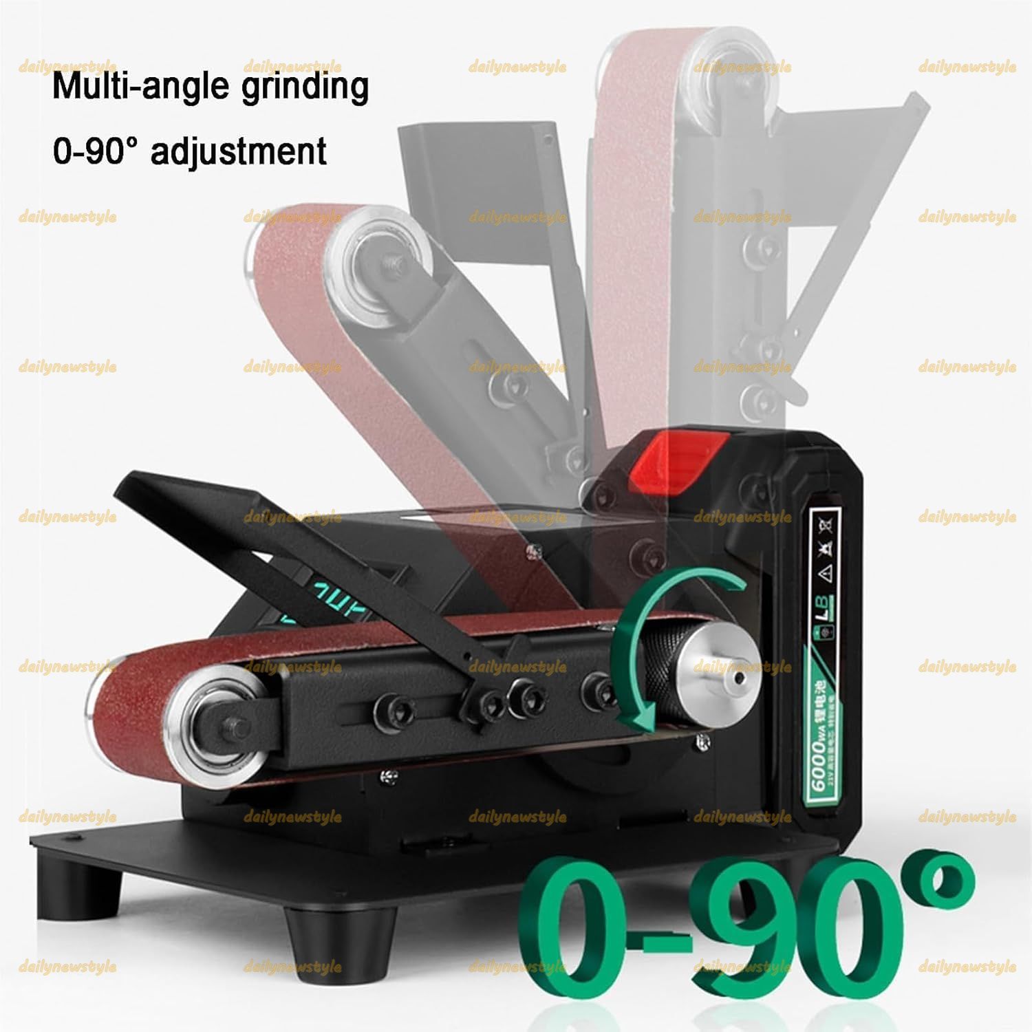 人気推薦◆350W ベルトサンダーキット ミニベルトサンダー 90°角度調整 最高速度10000 RPM デジタルディスプレイ DIY 錆取り 塗装剥離 サンディング 研削 研磨用