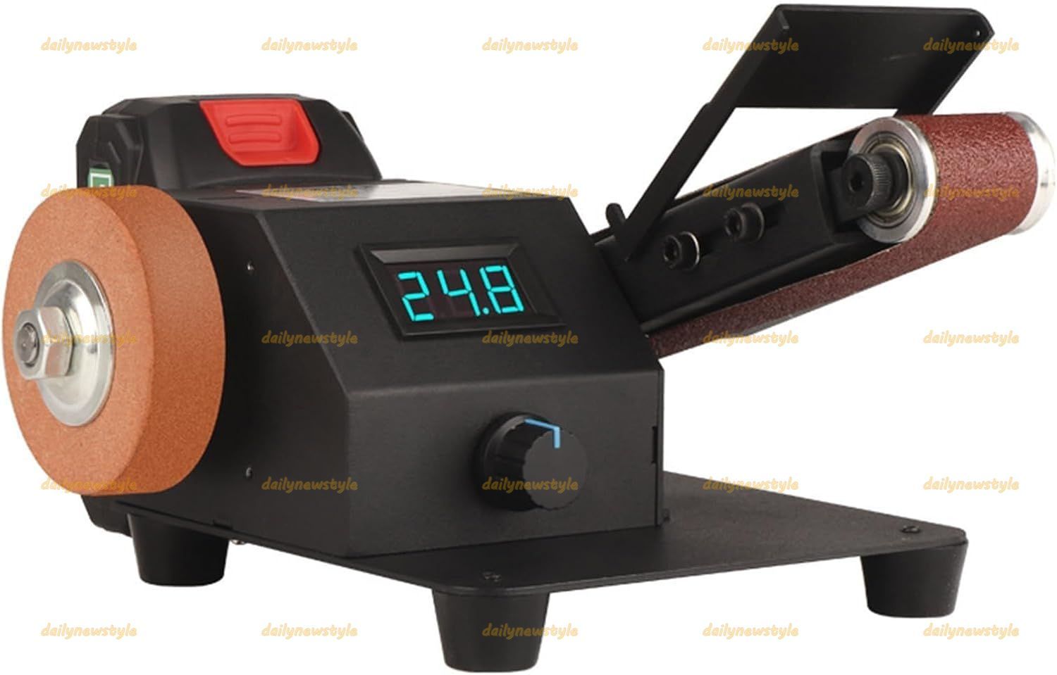 人気推薦◆350W ベルトサンダーキット ミニベルトサンダー 90°角度調整 最高速度10000 RPM デジタルディスプレイ DIY 錆取り 塗装剥離 サンディング 研削 研磨用