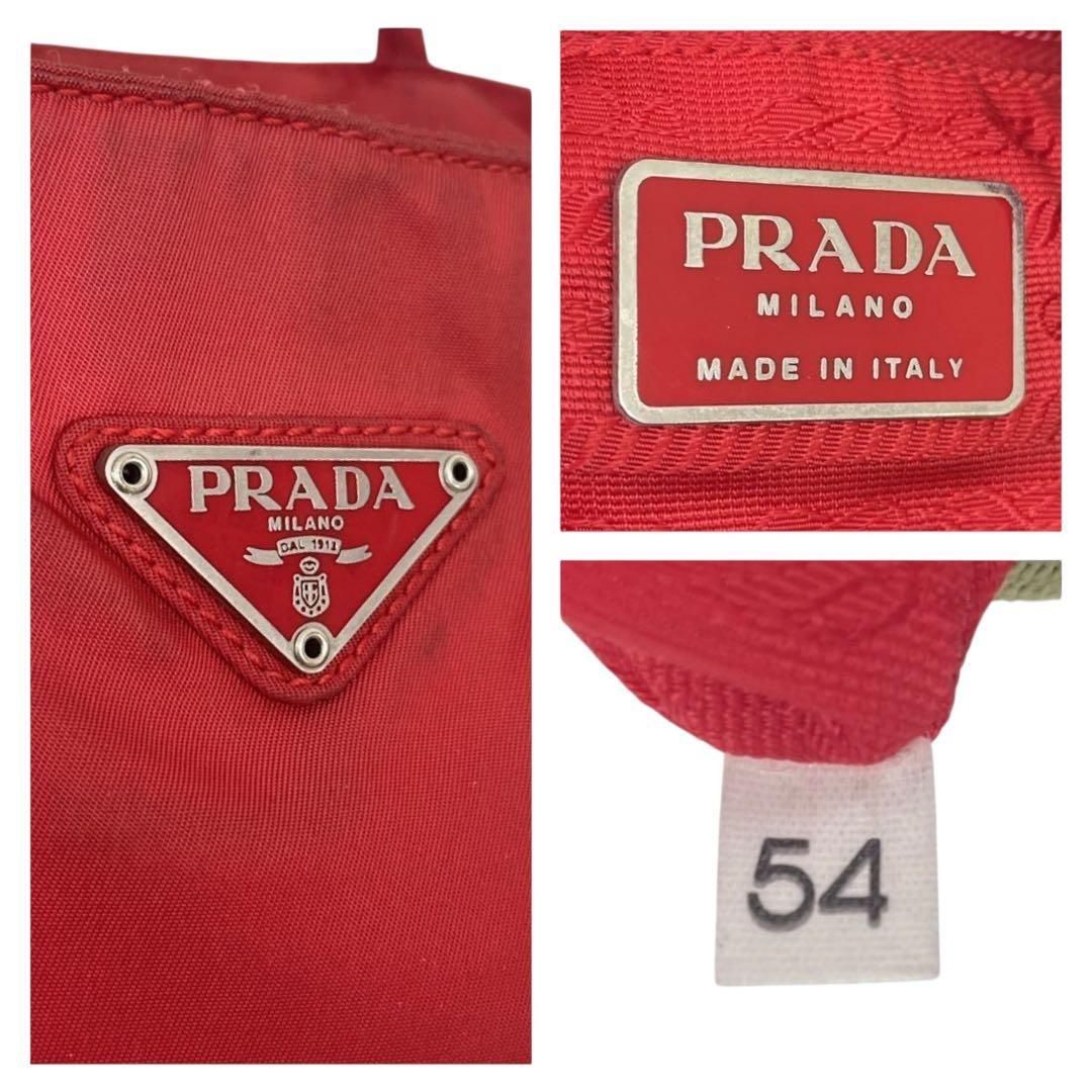 PRADA 三角ロゴ テスートナイロン ワンショルダー 赤 美品 PRADA