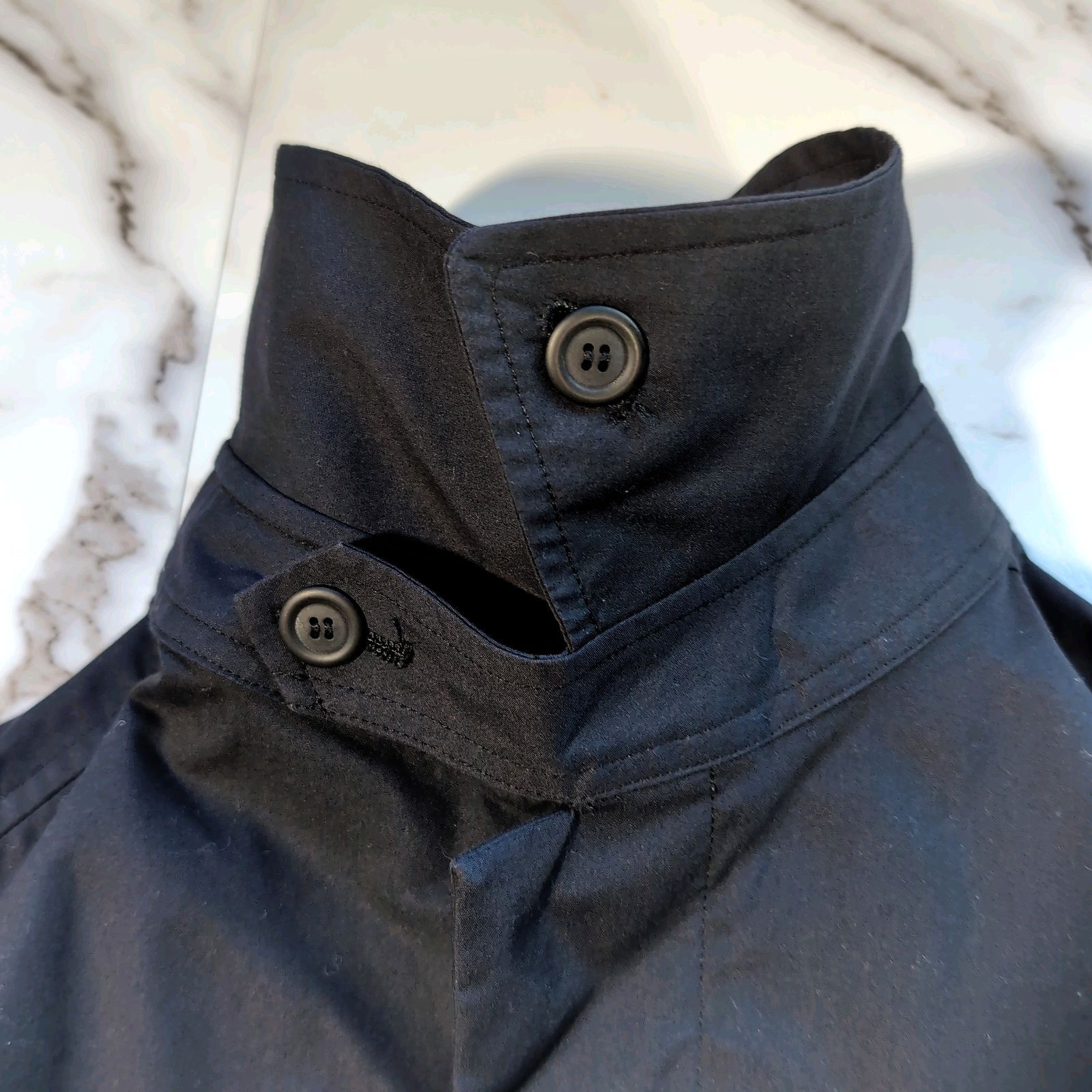 ISSEY MIYAKE WINDCOAT 変形ステン コート ロング ブラック M コットンポリエステル