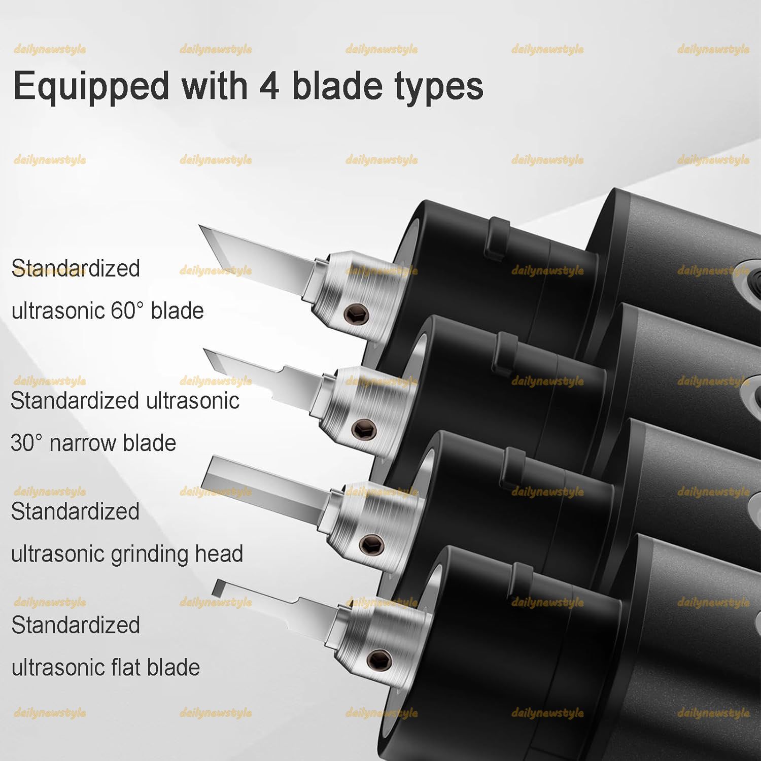 人気推薦◆超音波ナイフキット ハンドヘルド超音波カッティングナイフ 40 KHz振動 3Dプリント PVC 革 木材 工芸品用の交換用ブレード40枚