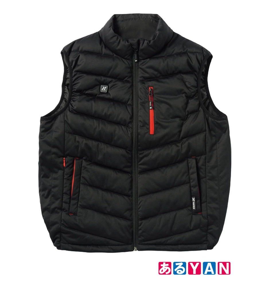 AZ-8310 アイトス 010 ブラック LL サイズ HEATER VEST 防寒ベスト アウター衿付 ストレッチ 抗菌防臭 4548413934766