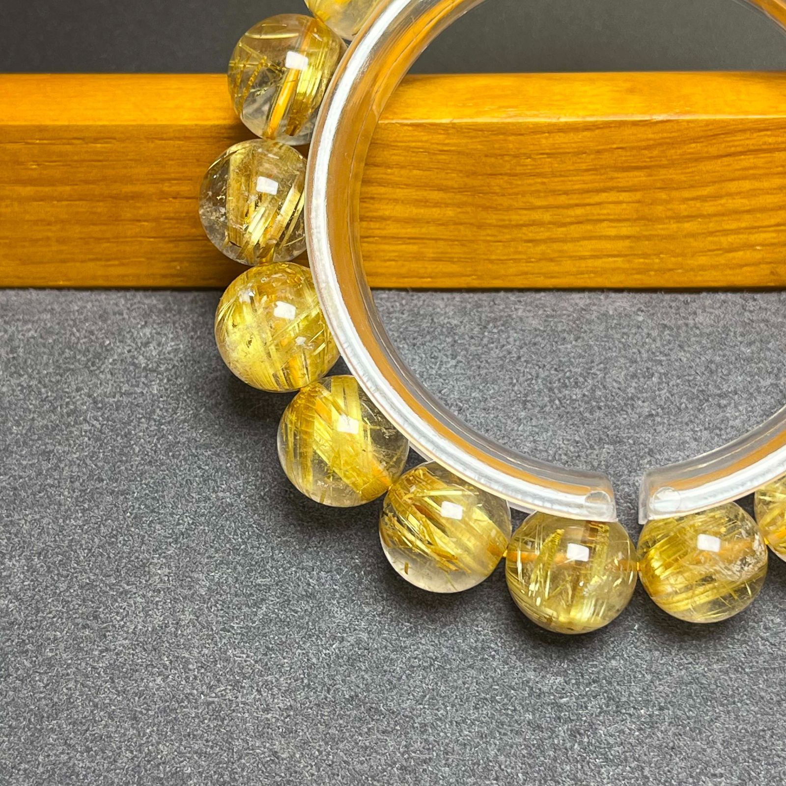 上級 EU製 ! 満針ルチルクォーツ ブレスレット パワーストーン 天然石 金運 お守り プレゼント 12.3-12.8mm ZB9561 WWW_SHINETEETH_COM