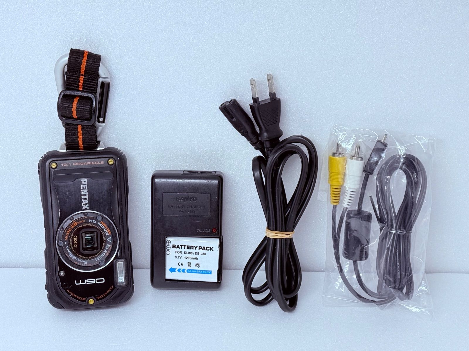 PENTAX Optio W90 動作確認済 防水コンデジ 耐衝撃 タフネス キャンプ 