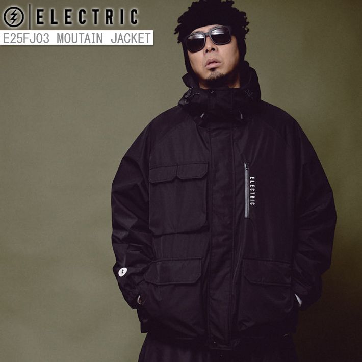 ジャケットアウターメンズ ELECTRIC エレクトリック MOUNTAIN JACKET E25FJ03 マウンテンジャケット 防水 アウトドア バス釣り バスフィッシング DRT スノーボード