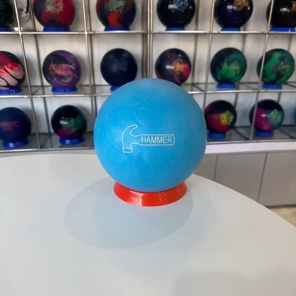 NUブルーHAMMER ボーリングボール おまけ付きリース ジコウカノウ