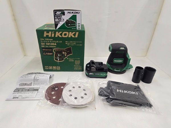 品 ハイコーキ HiKOKI 18V 125mm コードレス ランダムサンダ SV 1813DA バッテリ1個付き ○YR-19480○