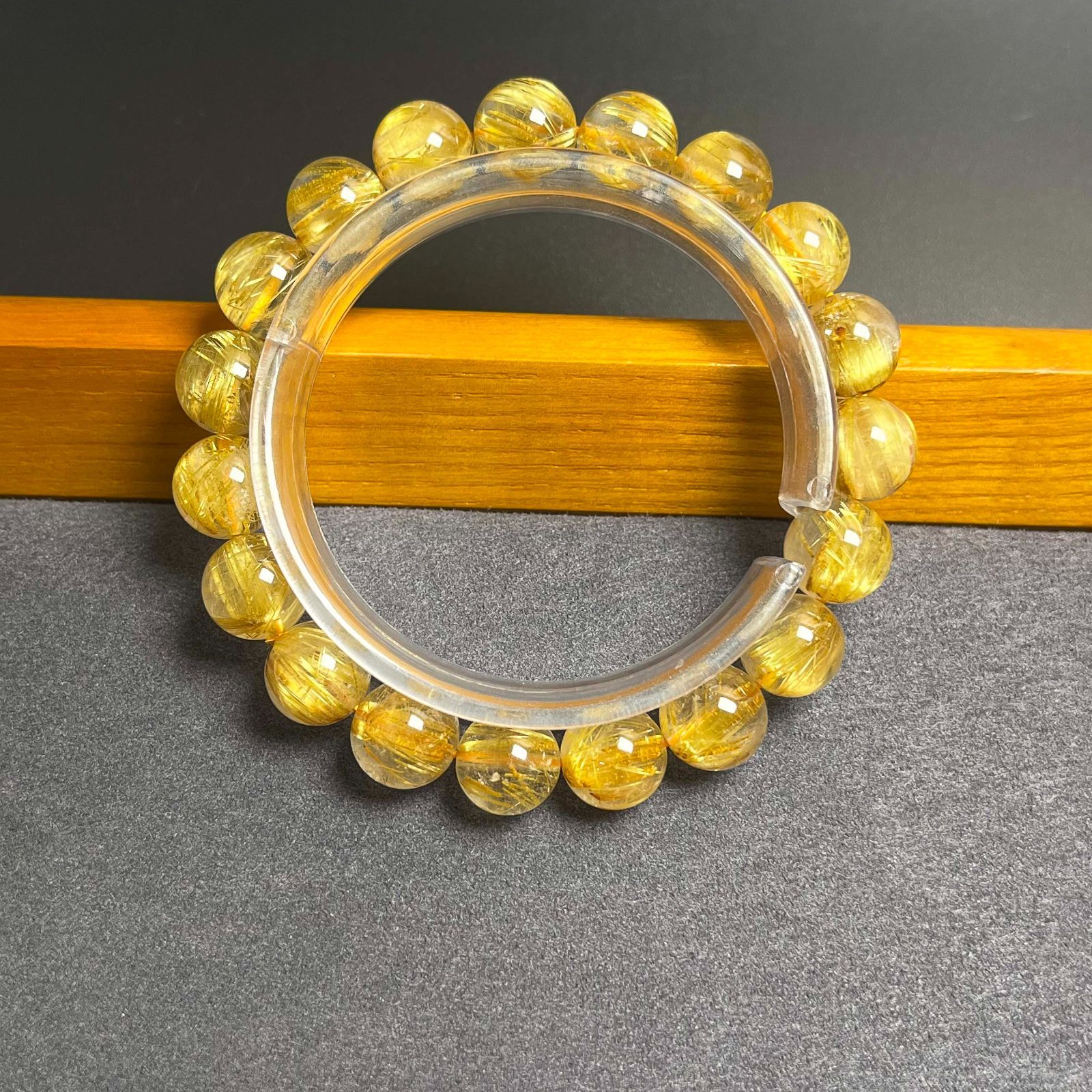 EU製 ! 満針ルチルクォーツ ブレスレット パワーストーン 天然石 金運 お守り プレゼント 11-11.4mm ZB9564 WWW_SHINETEETH_COM