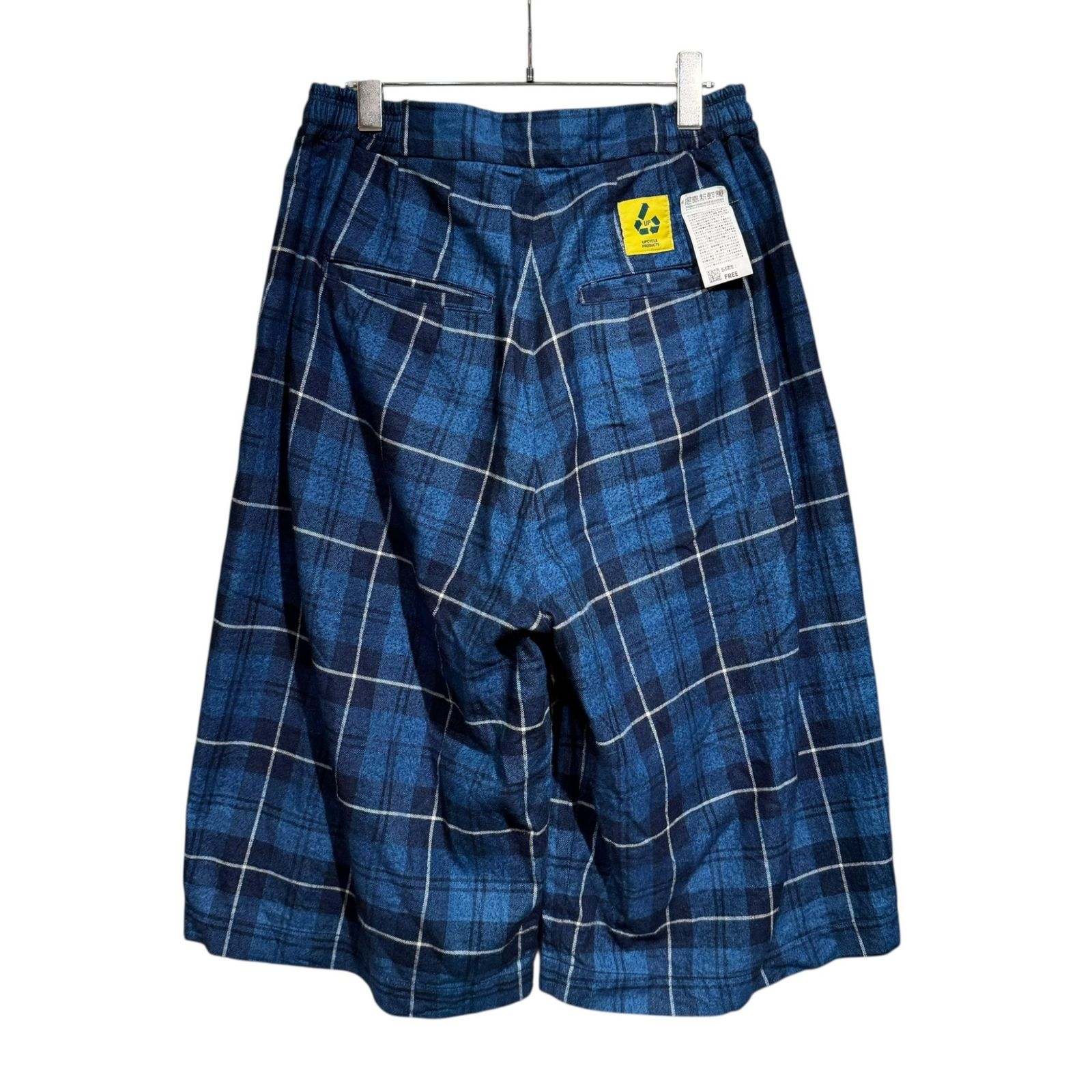 児島新鮮組 ⑤ FRIDGE別注 BIG SHORTS ネルチェック メンズ ネイビー