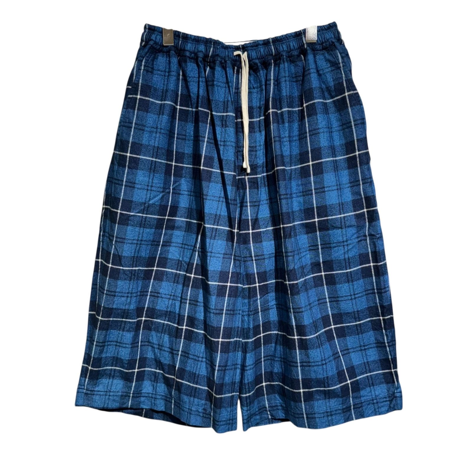 児島新鮮組 ⑤ FRIDGE別注 BIG SHORTS ネルチェック メンズ ネイビー