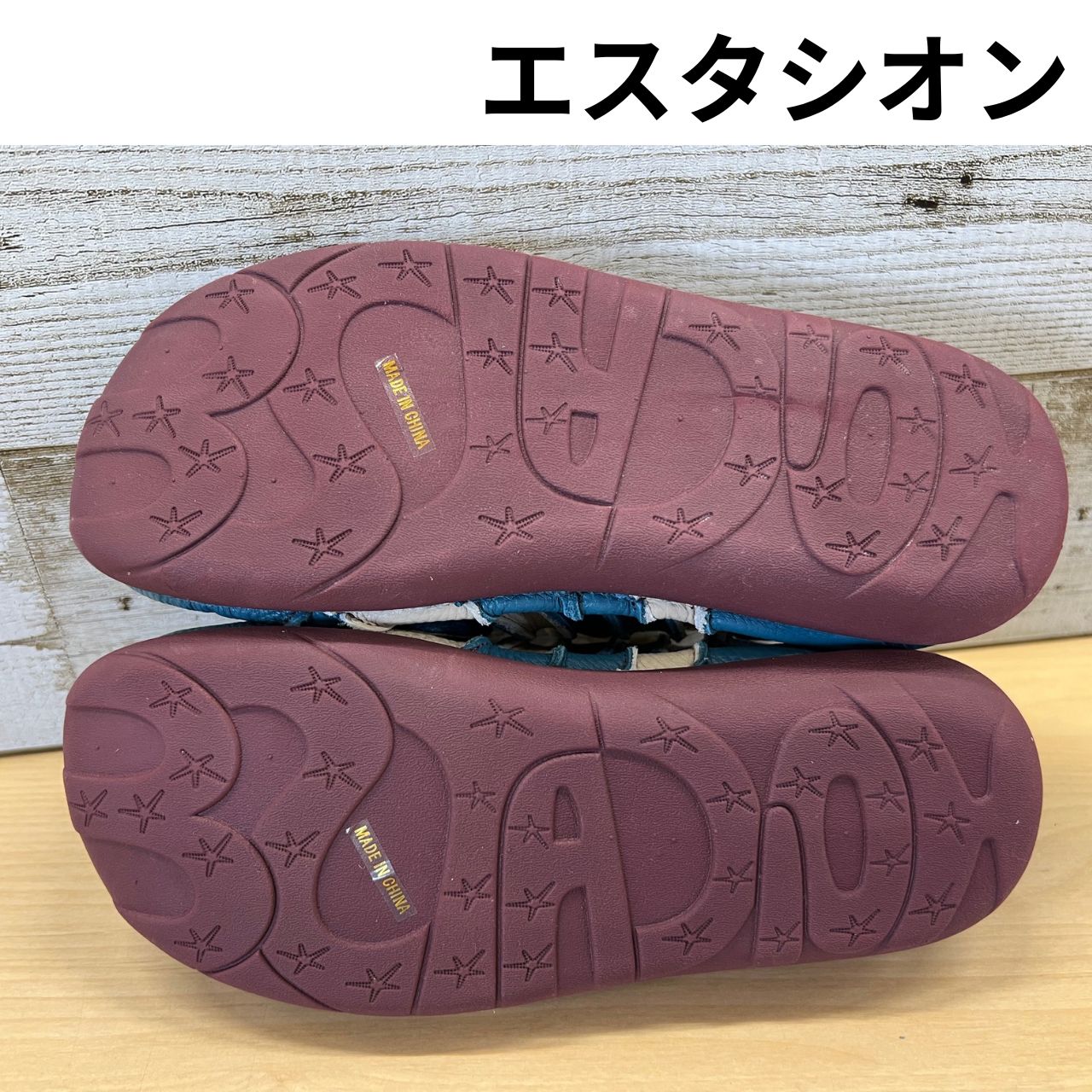 傷あり estacion エスタシオン TG043 本革 スリッポン LLサイズ