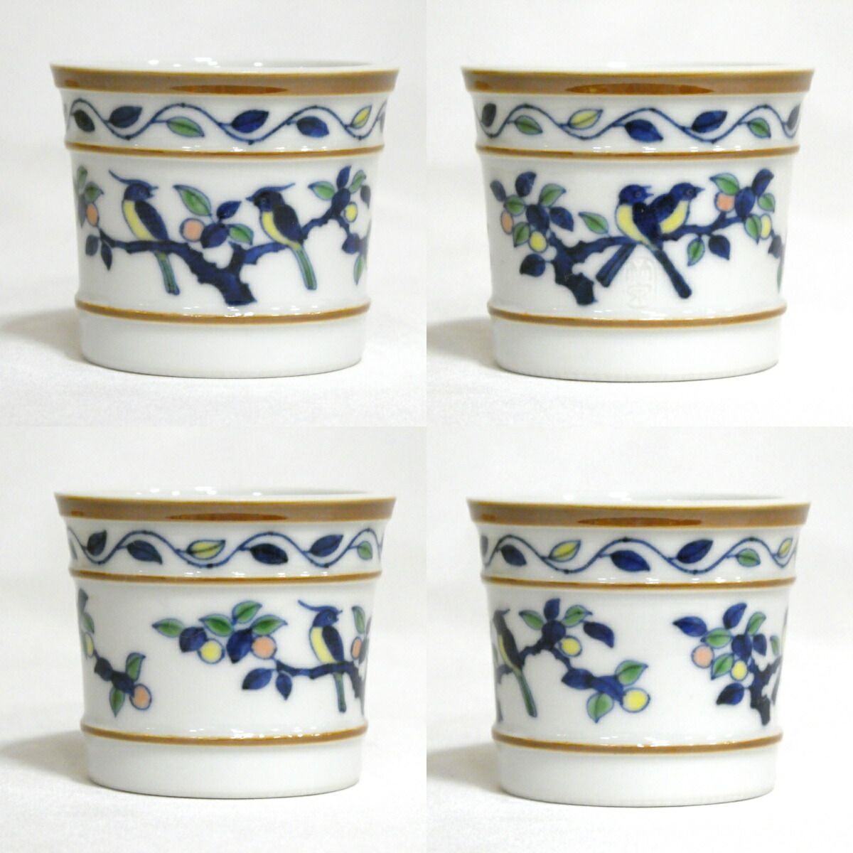 十月の特売品 平安五代 三浦竹泉造 色絵花鳥文 蓋置